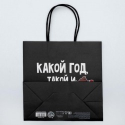 Пакет новогодний «Какой год, такой и подарок» 22 × 22 × 11 см